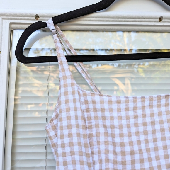 Abercrombie Plaid Scoop Neck Wrap Mini Dress, size M - Picture 5 of 7